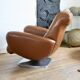 "Space age" armchair, 1970s, leather.