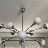 Vintage trumpet chandelier from the 70s