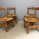 4 chairs by Guillerme & Chambron 1960