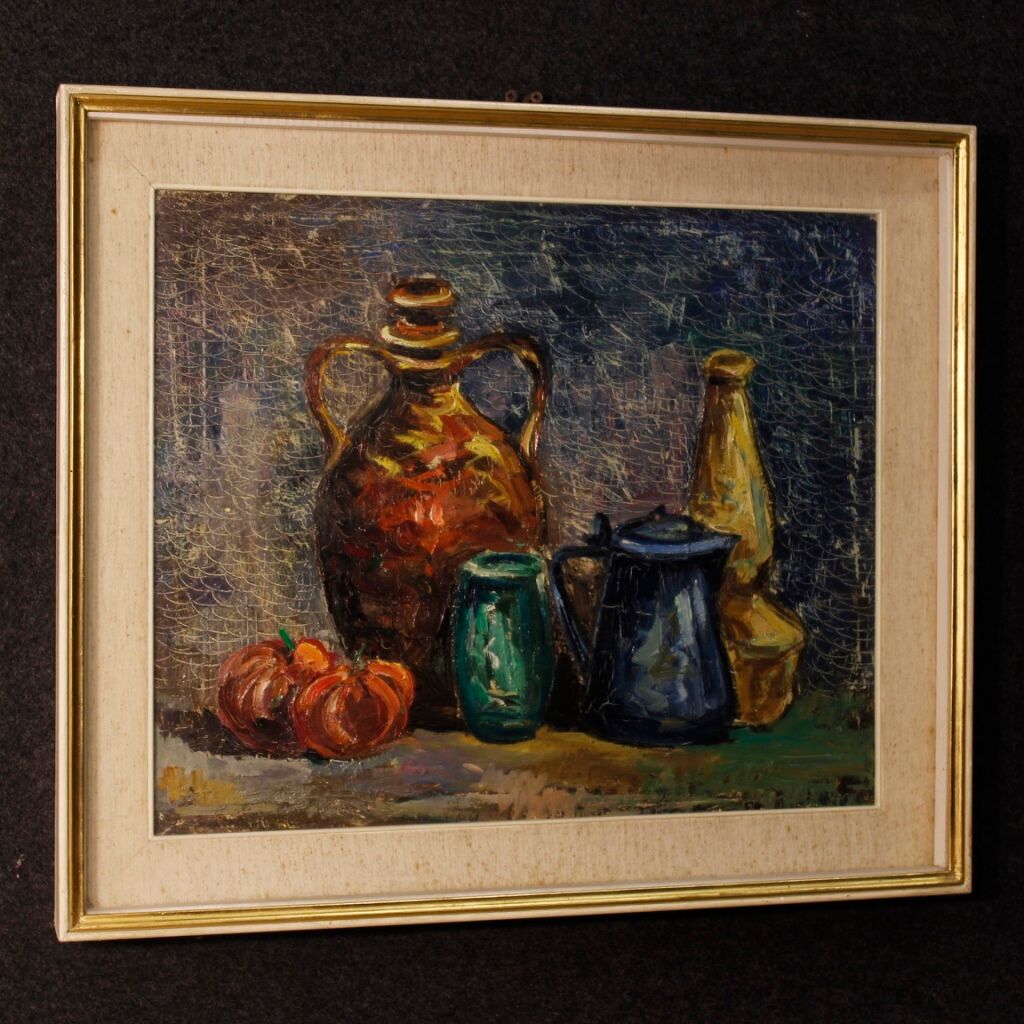 Italian still life painting in impressionist style