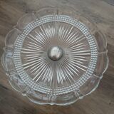 Compotier in molded glass and regulated foot