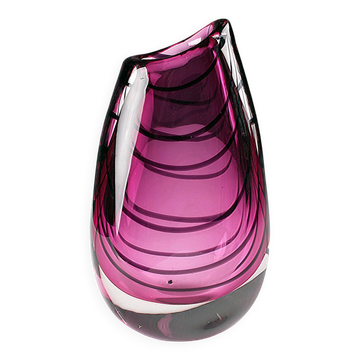 Amethyst glass art vase, Magnor, Norway