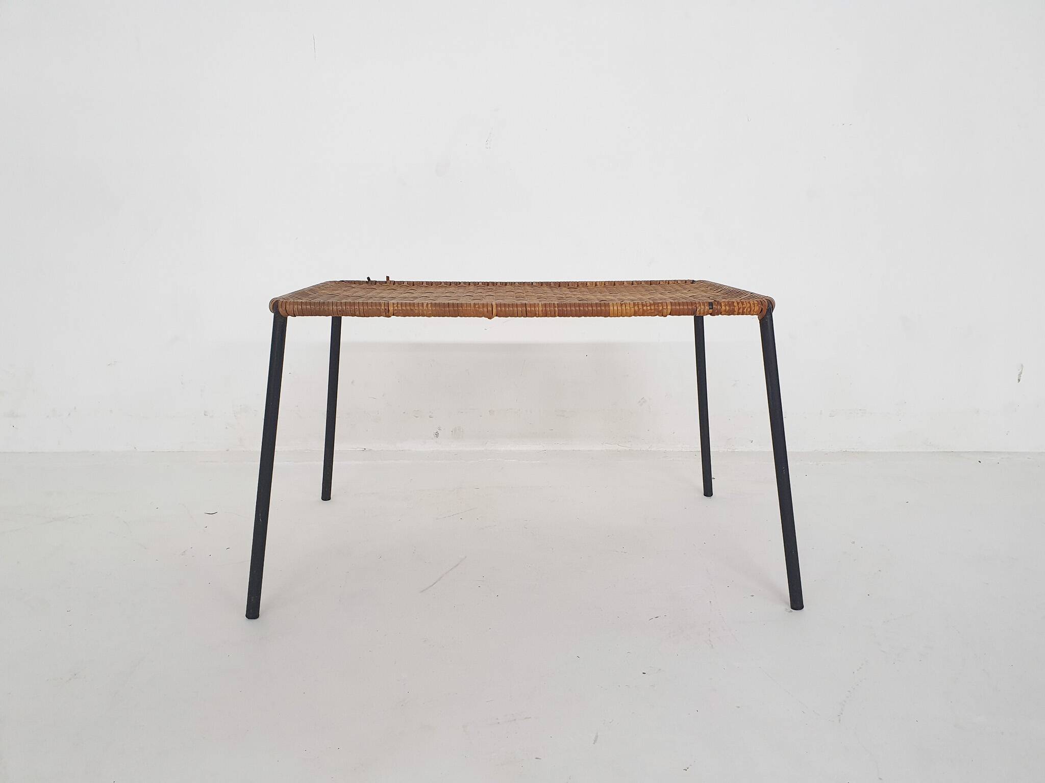 Rattan coffee table attrb. to Carl Aubock, Austria 1960's