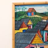 Vintage Naïve art painting