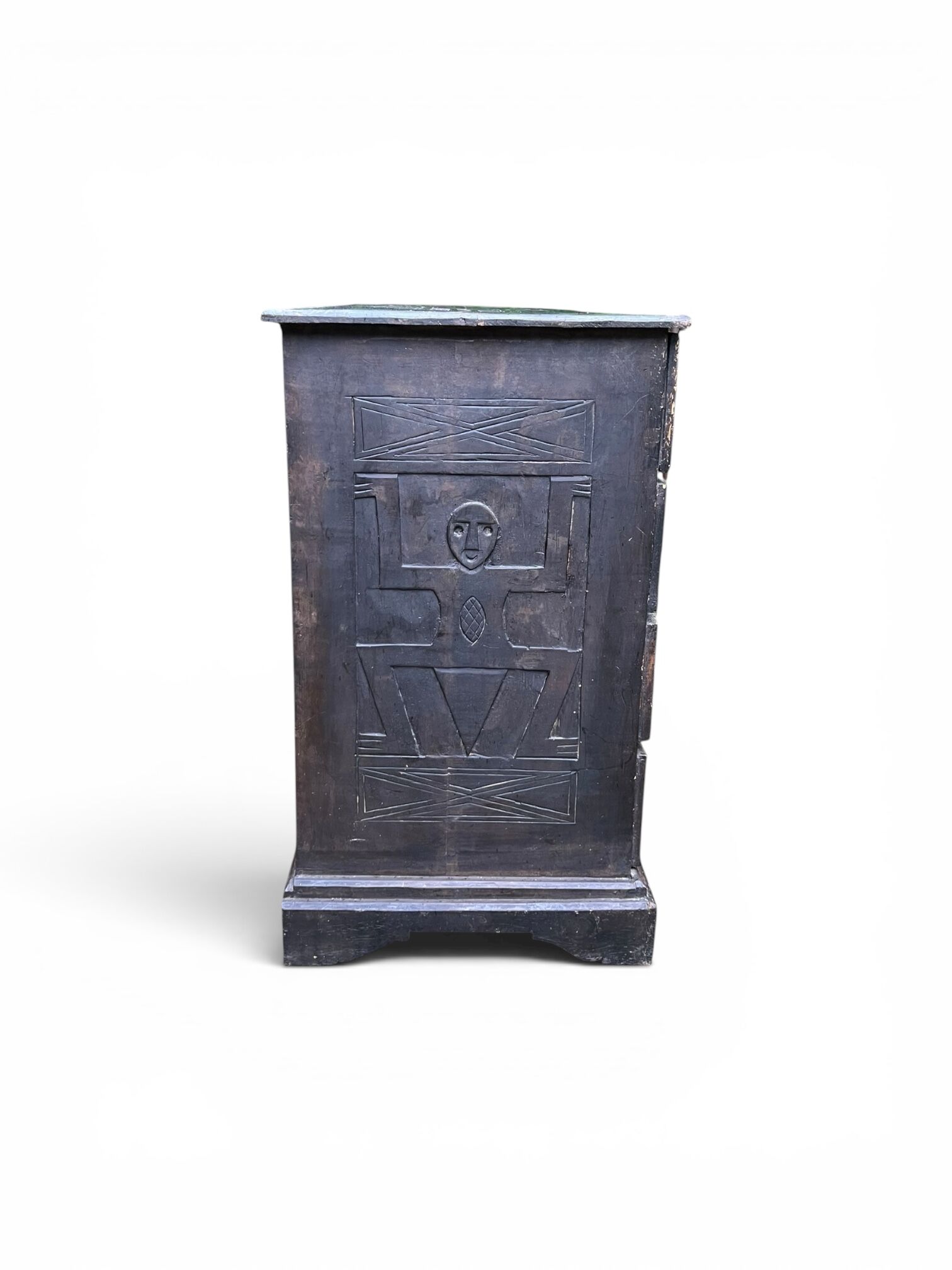 Buffet Dogon in carved solid wood - Tribal & Brutalist Style