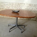Dining table by Giancarlo Piretti for Castelli in terracotta travertine
