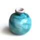 Blue ceramic vase by Jean and Robert Cloutier, 70s