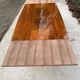 Scandinavian extendable dining table in wood and beautiful lacquered marquetry 230cm