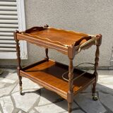Vintage wood and brass dessert and tray
