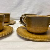Ensemble de 6 tasses en grès vintage