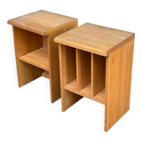 Pair of Scandinavian wooden vinyl furniture