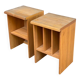 Pair of Scandinavian wooden vinyl furniture