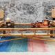 Table basse rotin et verre