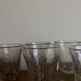 Set de 6 gobelets Biot rose des sables 1960 signés