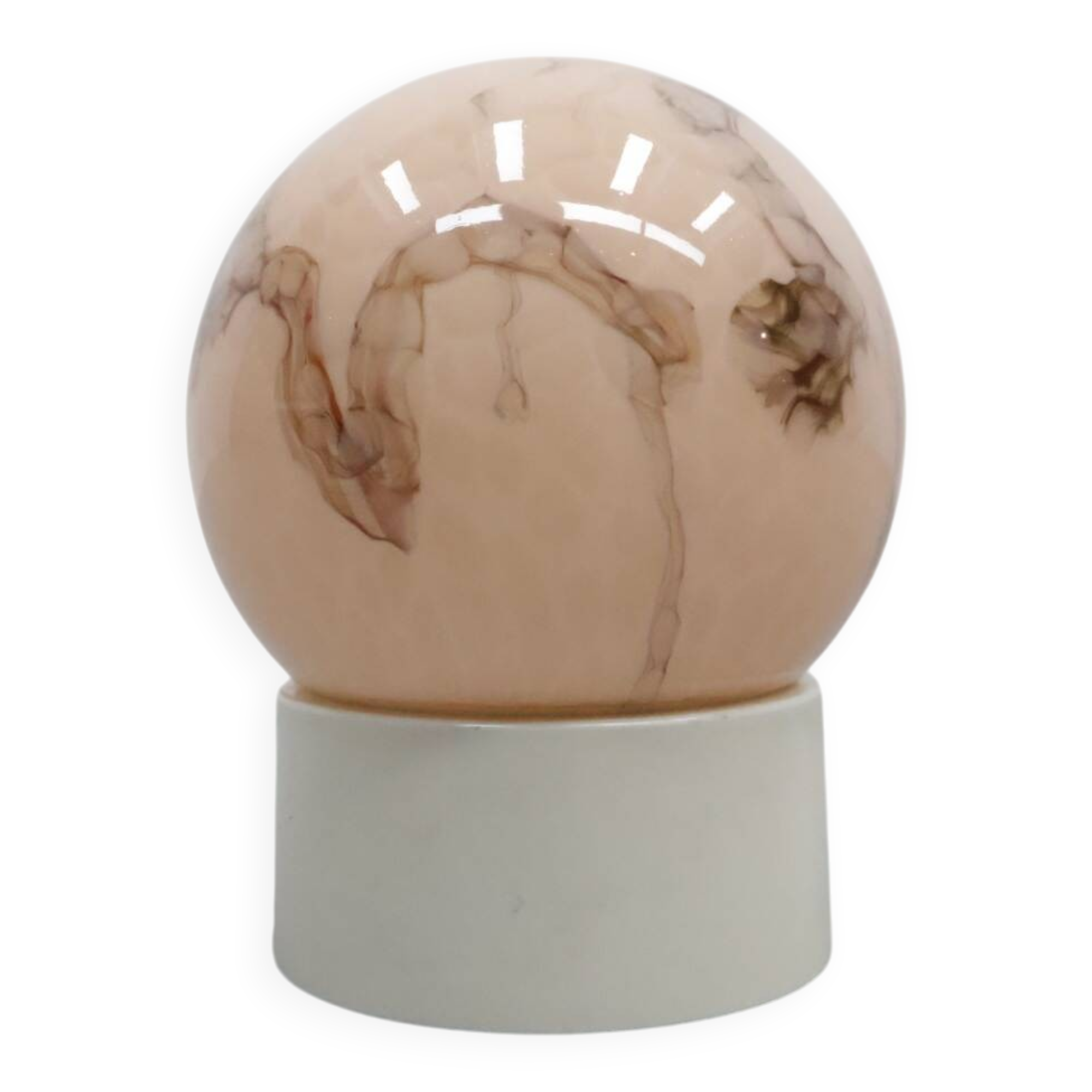 Vintage plafondlamp | Gemarmerd glas |  Groen