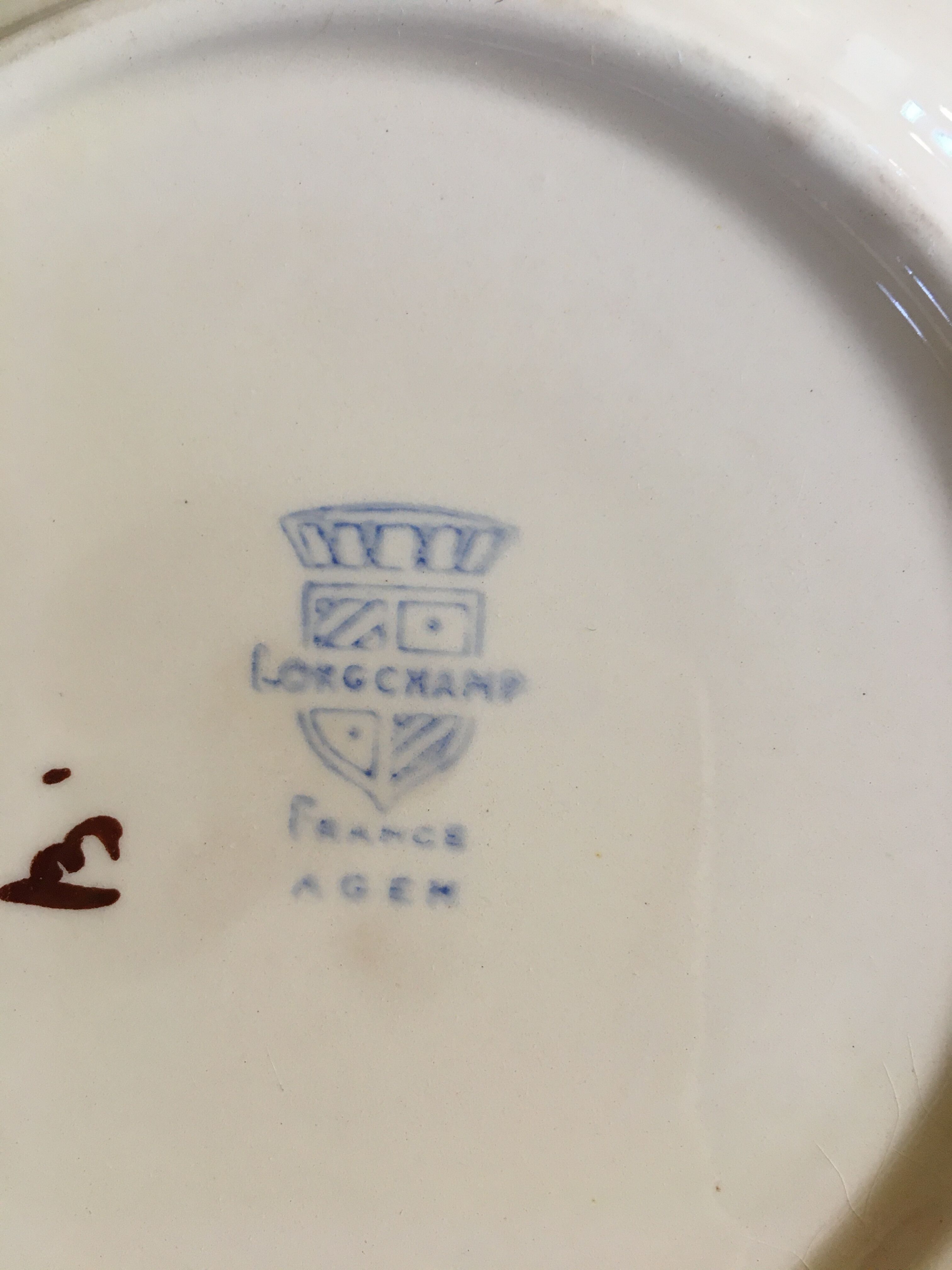 Series of 8 soup plates