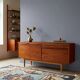 Vintage enfilade in teak veneer, Northern European design, 1960s.