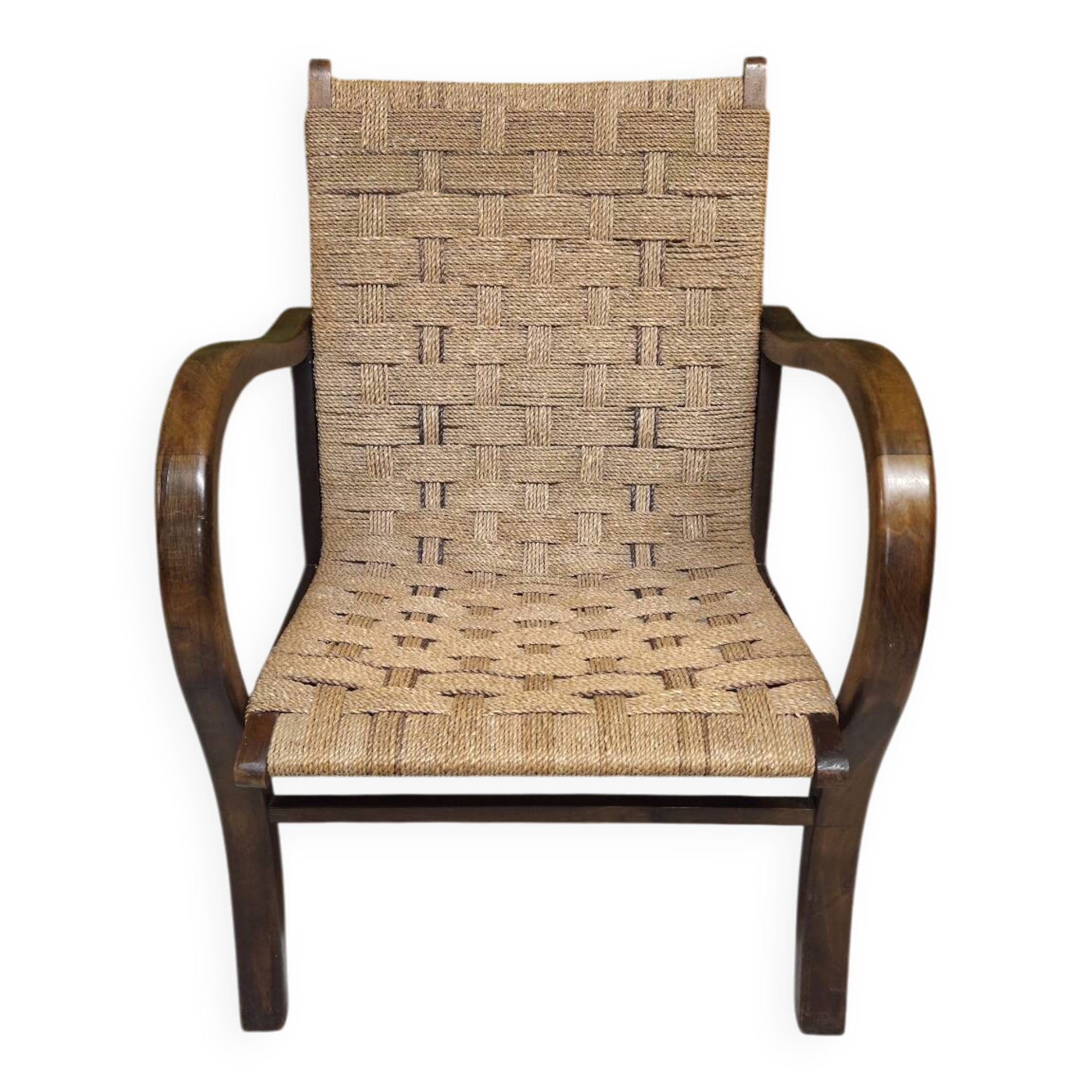 Erich Dieckmann Bauhaus Armchair cordage 1930