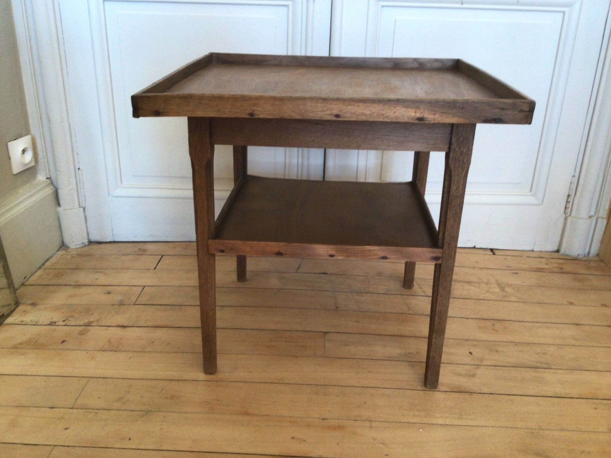 Table basse ancienne 2 plateaux
