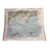 Map of South East France on paper