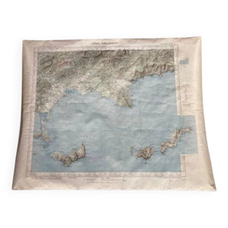 Map of South East France on paper