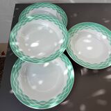 4 digoin Sarreguemines soup plates