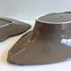 Tableware Service Table Design Meat or Vegetable Frosted Brown Porcelain