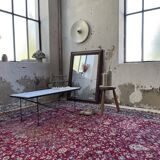 50s coffee table in metal and marble