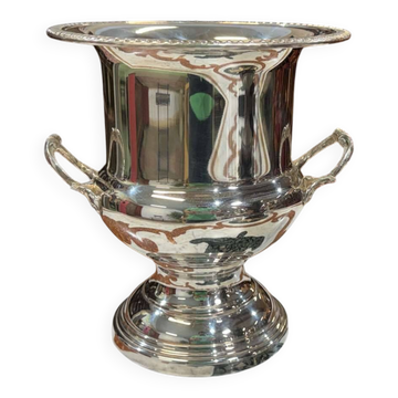 Silver-plated metal ice bucket