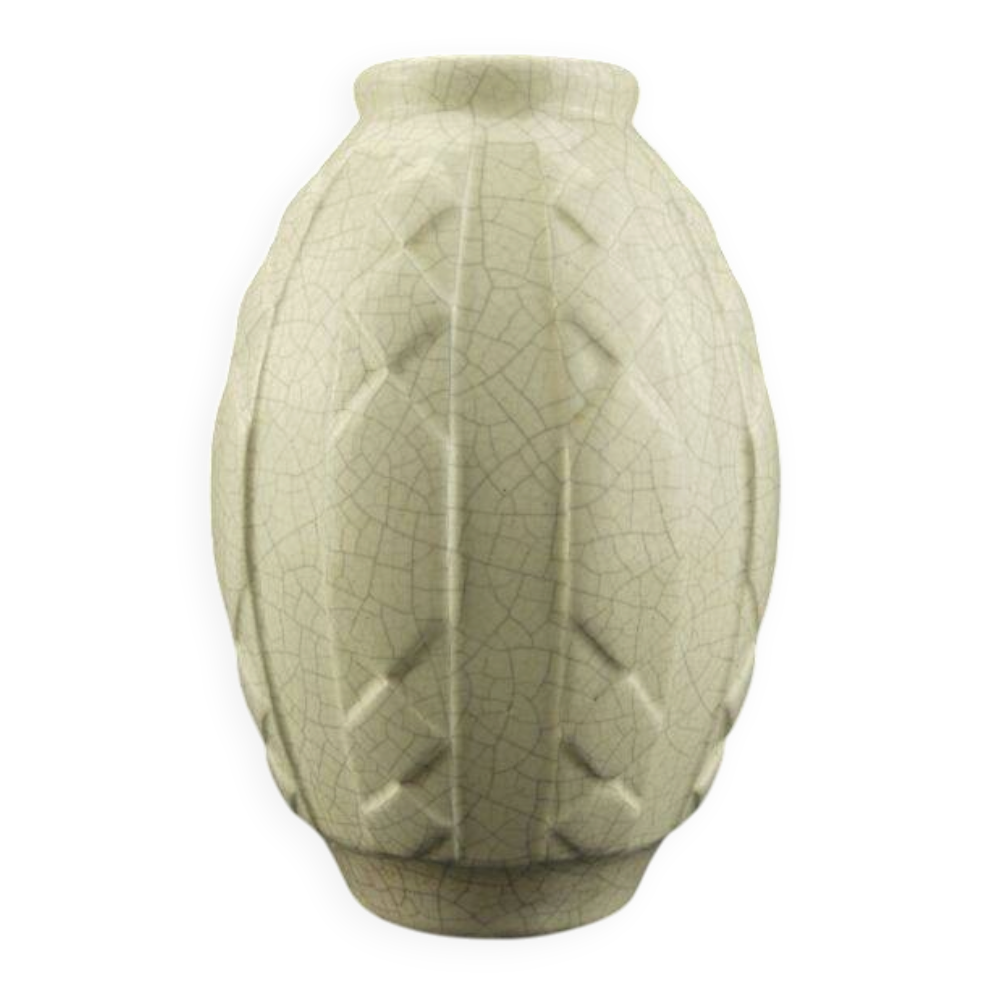 Cracked ceramic vase Art Deco
