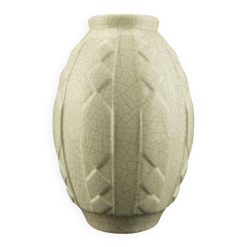 Cracked ceramic vase Art Deco