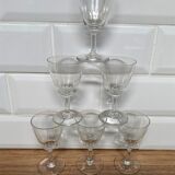 Set of 6 small liquor glasses