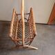 Porte revue osier rotin 1970 1960