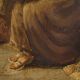 Antique painting on panel depicting Hermit from the 18th century