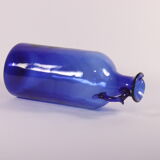 Antique handblown cobalt blue pitcher bottle, ca 1900.