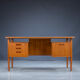 Mid-century Danish teak desk by HP Hansen, 1960s
