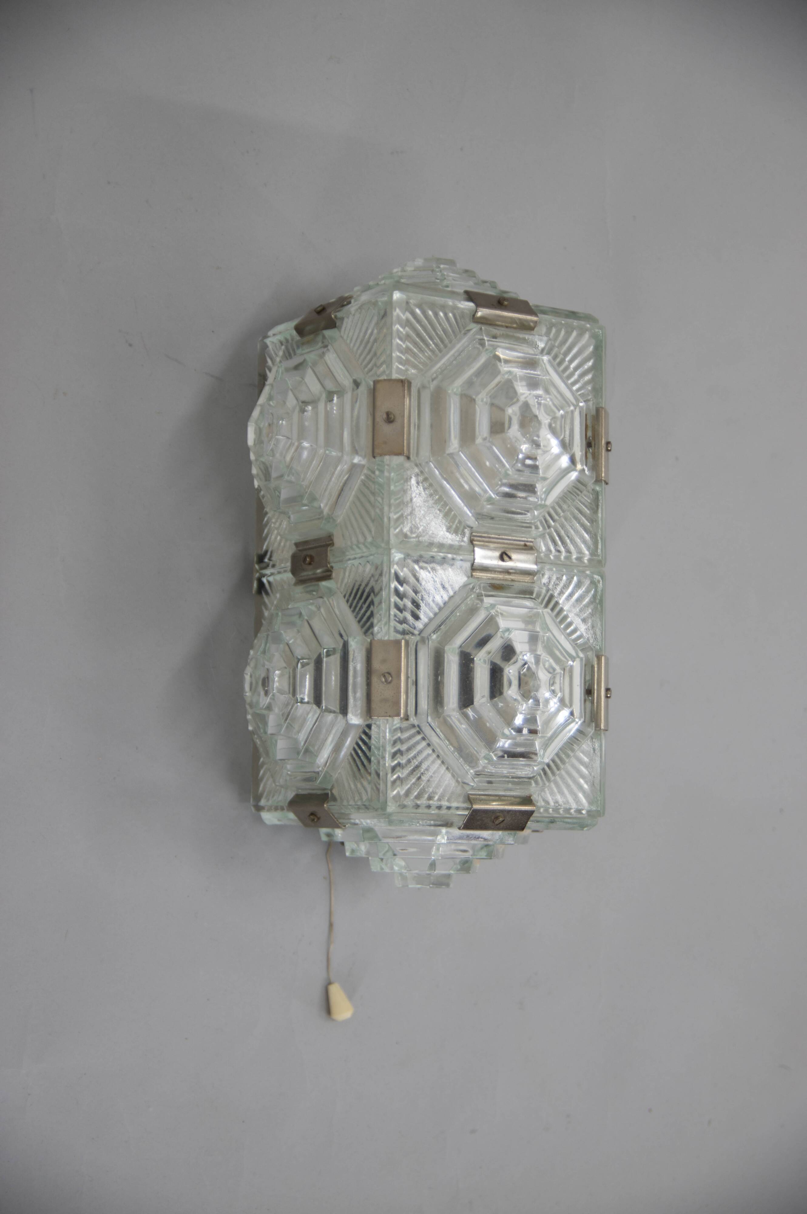 Brutalist Wall Light by Bejvl for Kamenicky Senov, 1970s