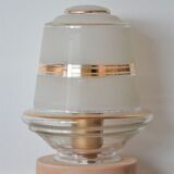 Table lamp glass globe and gilded edging