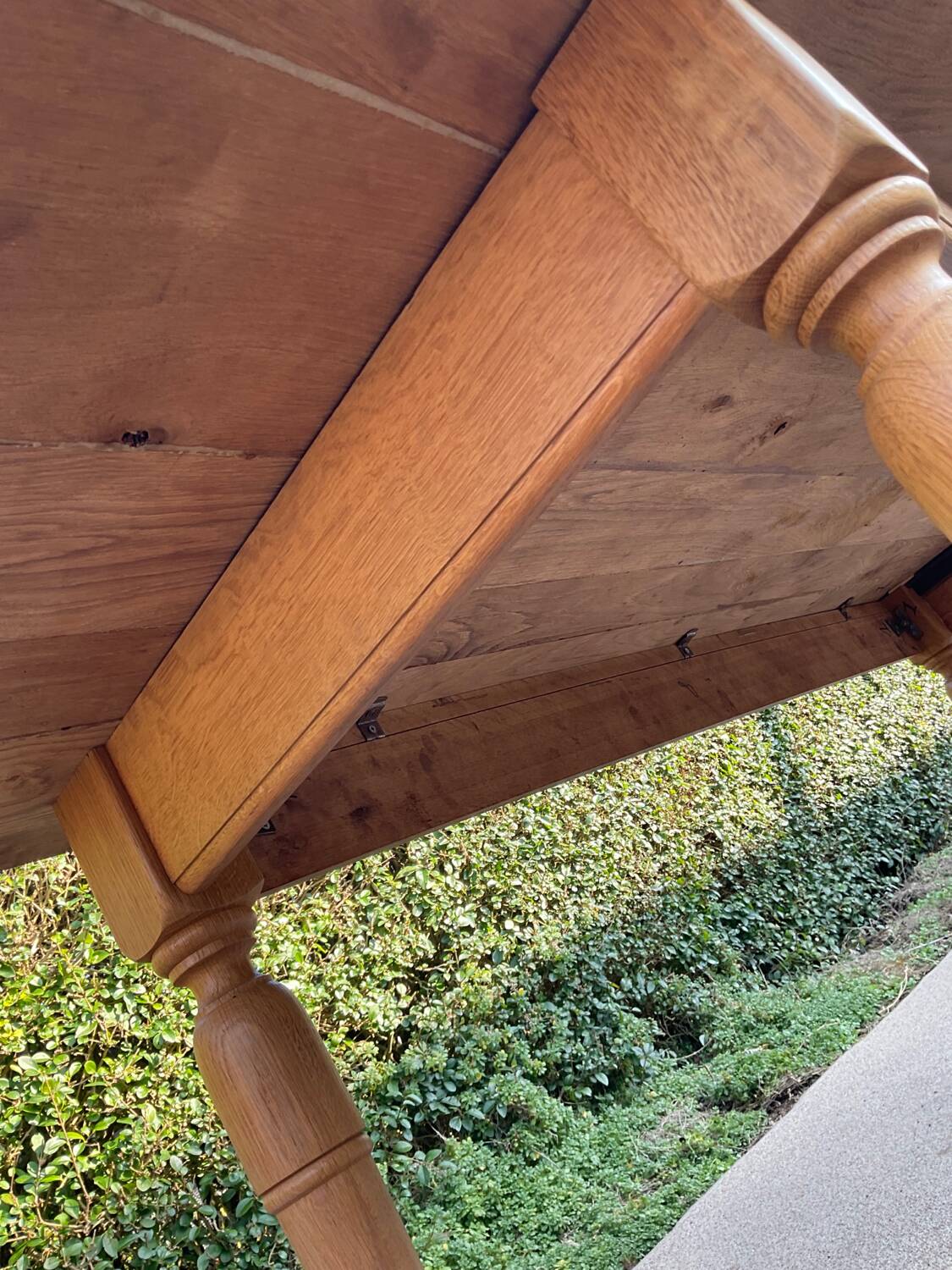 Solid oak farmhouse table