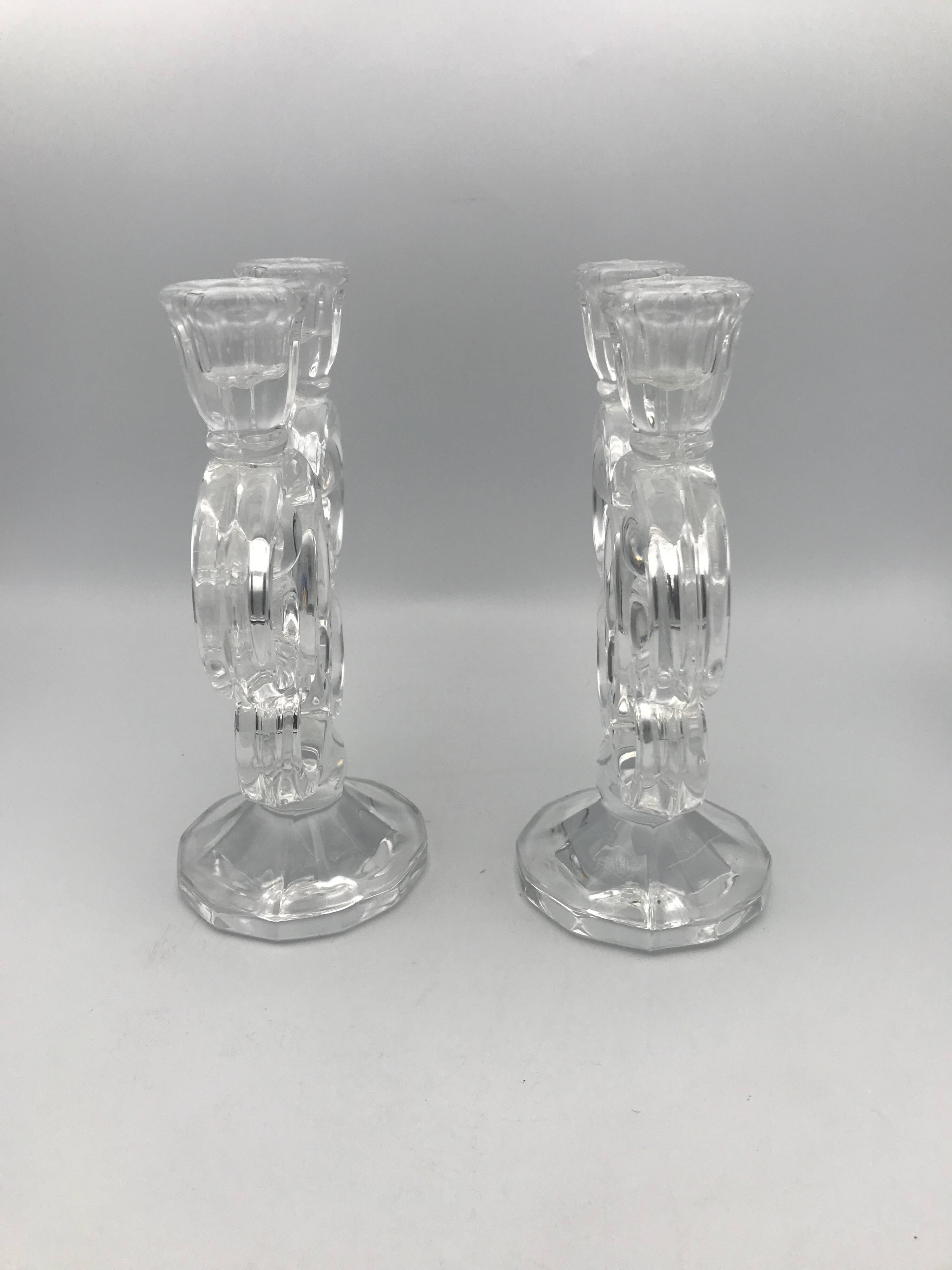 Pair of vannes crystal candelabra, 1960s decoration