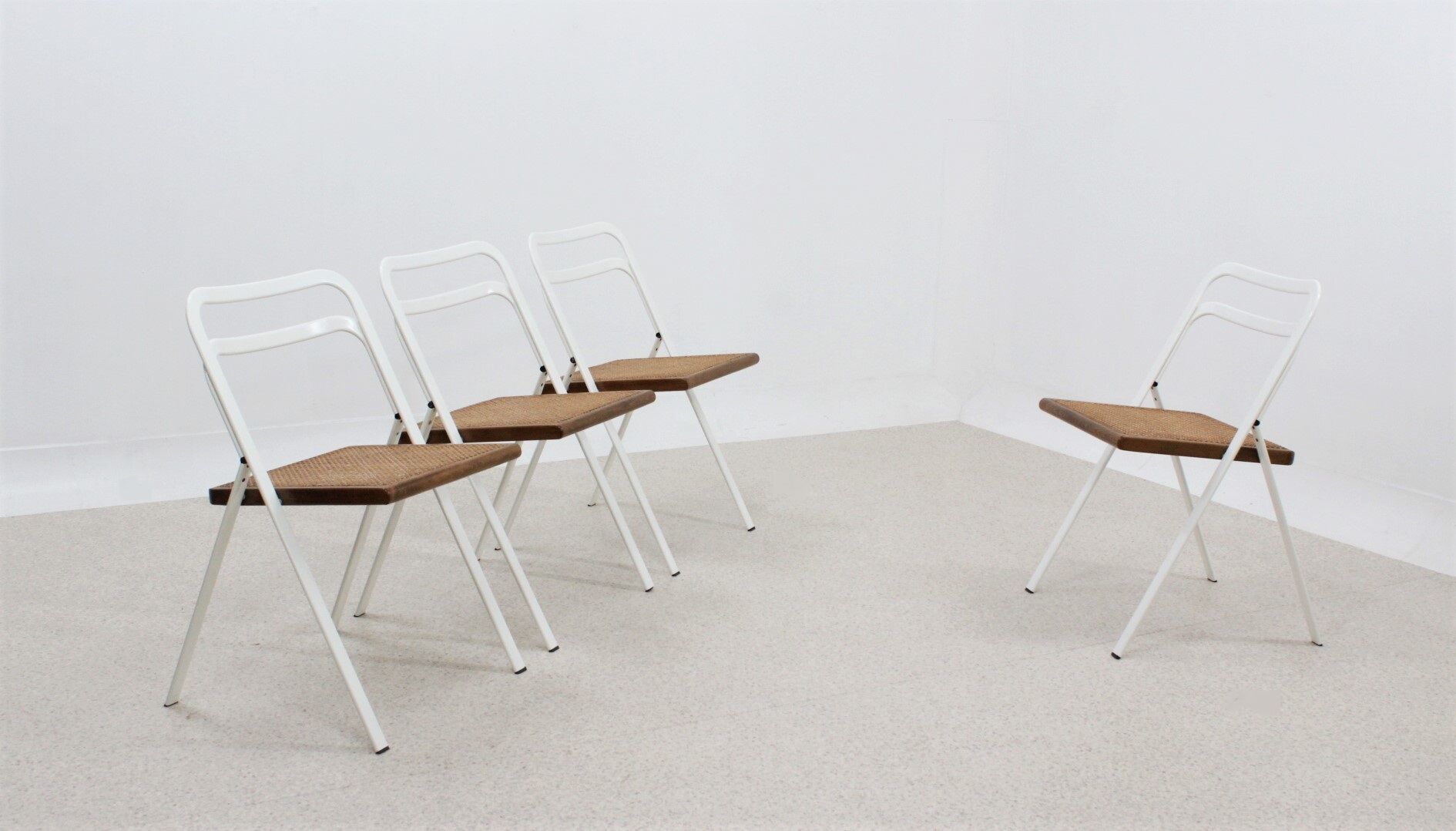 Cidue vintage folding chairs 1970s, set of 4