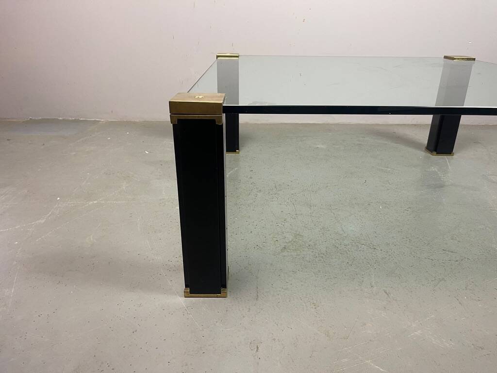 Hollywood Regency Mid-century Design Peter Ghyczy Glass & Brass.