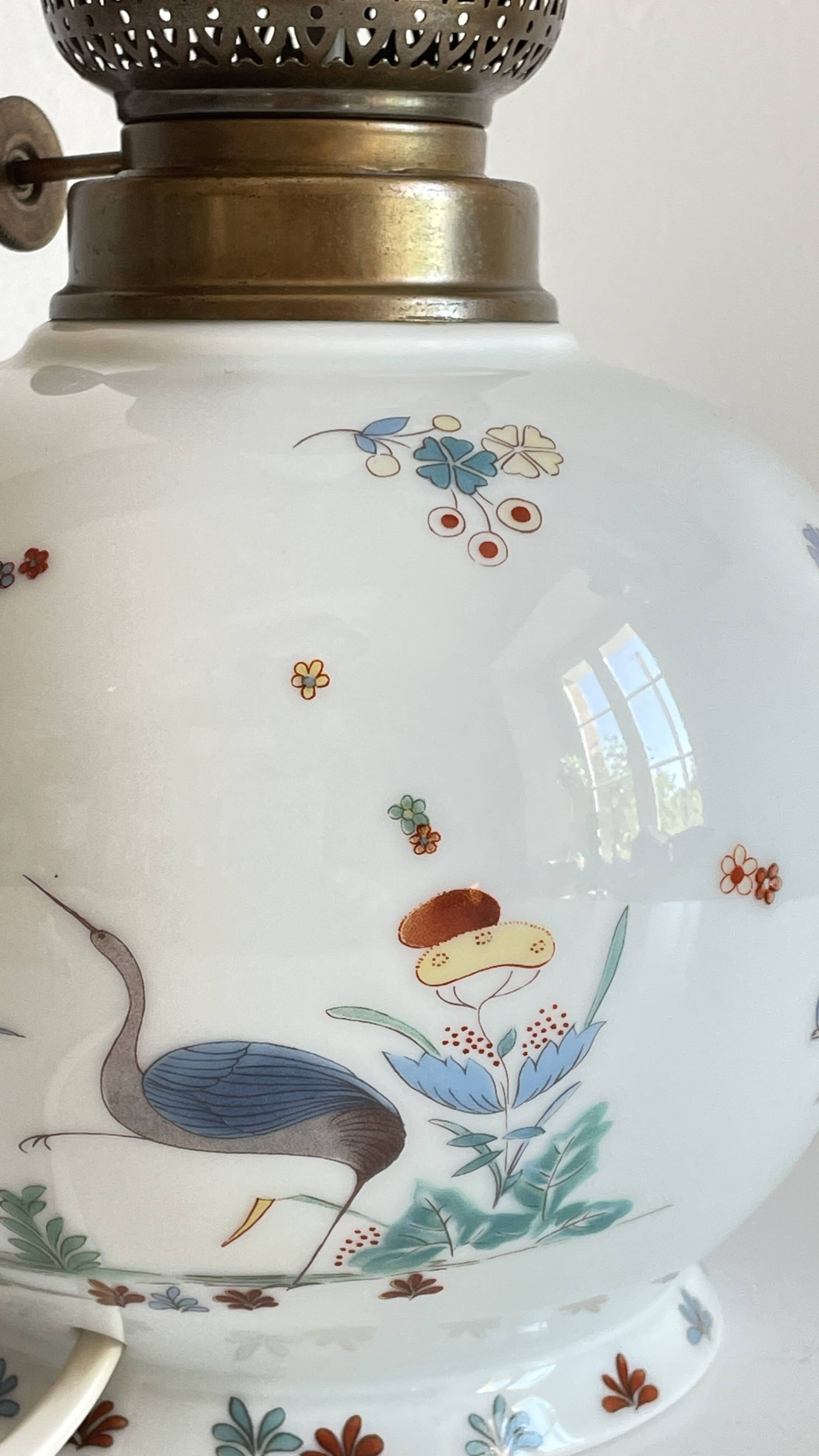 Limoges porcelain lamp France