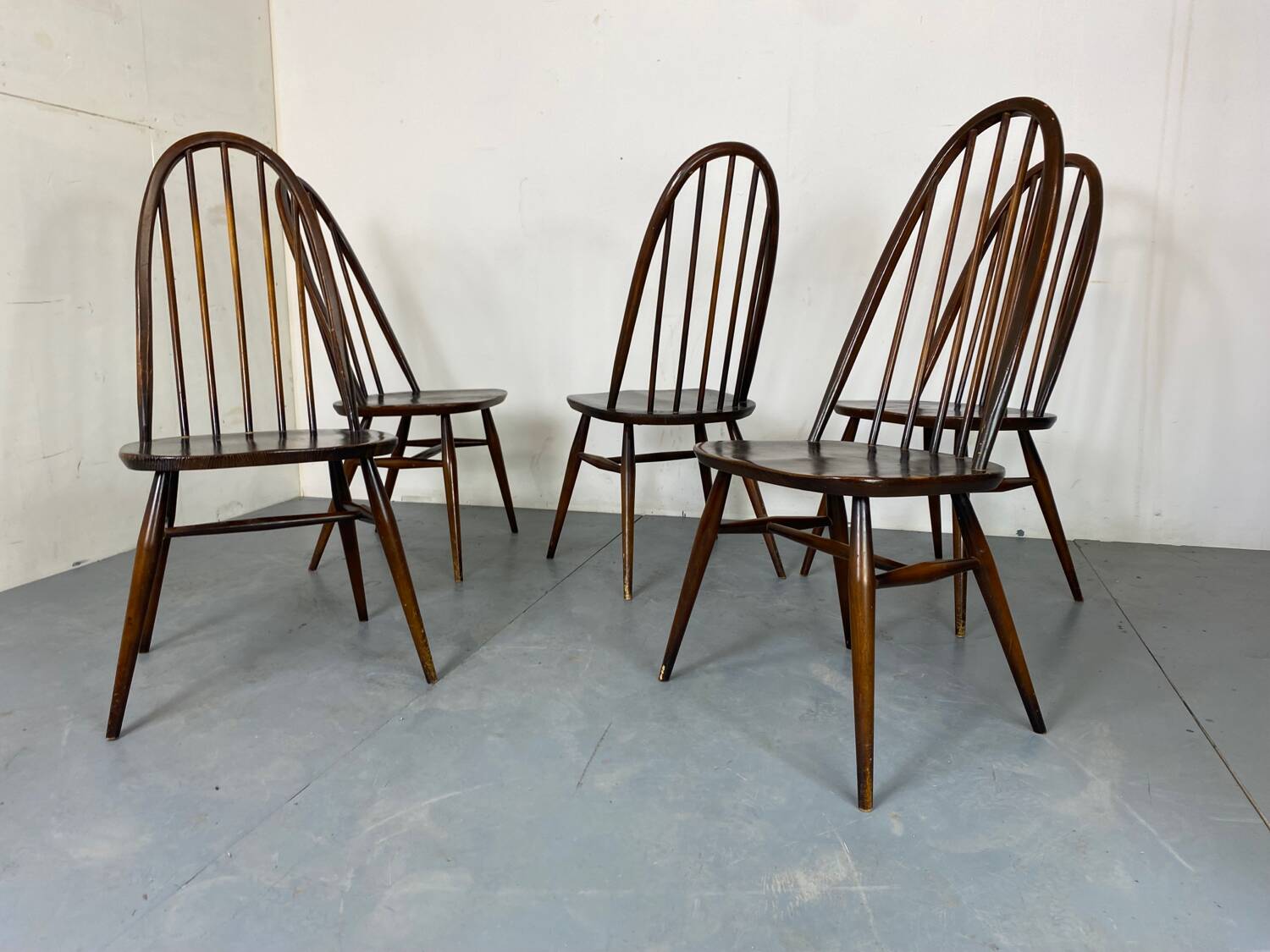 Vintage Scandinavian Style Dining Chairs by Lucian Ercolani for Ercol, Set of 5, 1960s