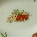 Plat creux et ovale en faience decor legumes 4 saisons