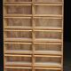 Oak flap cabinet (1930s/40s). Comes from a school.