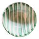 Saladier en céramique rayé vert