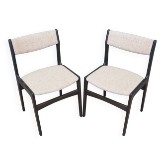 Ensemble de deux chaises en chêne, design danois, années 1970, production : Danemark