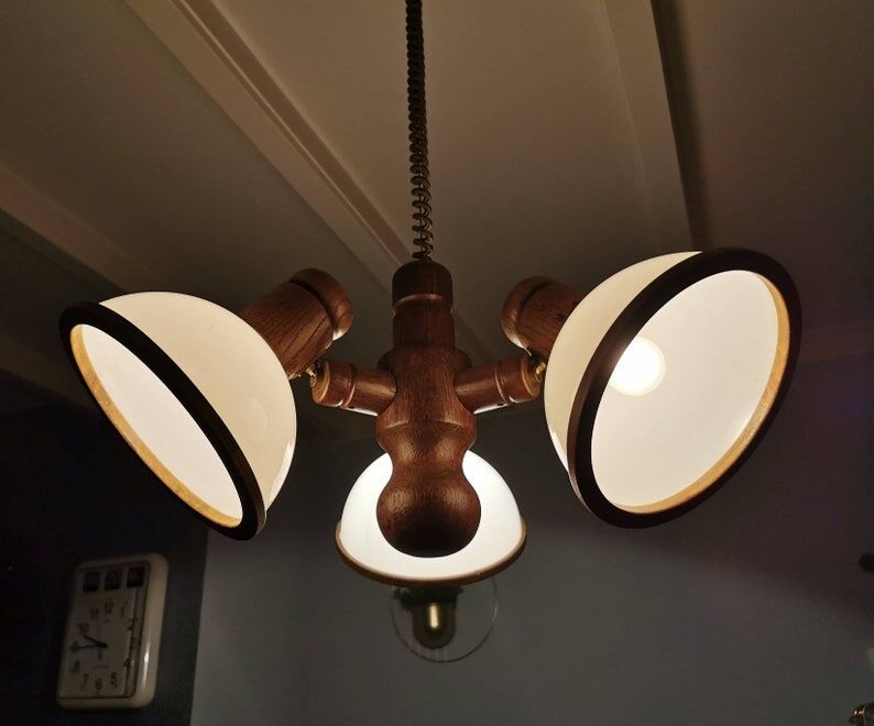 Vintage Steinhauer pendant lamp 3 lamps 80s