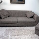 Scandinavian design sofa and its pouf